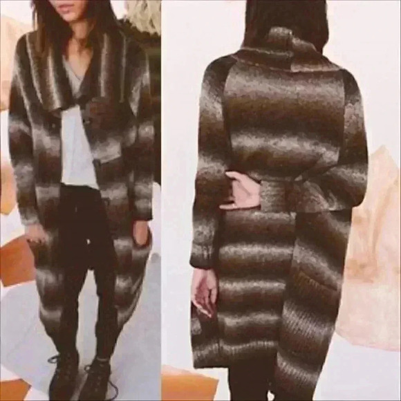 Knit Cardigan -Brown tones - Picture 2 of 4